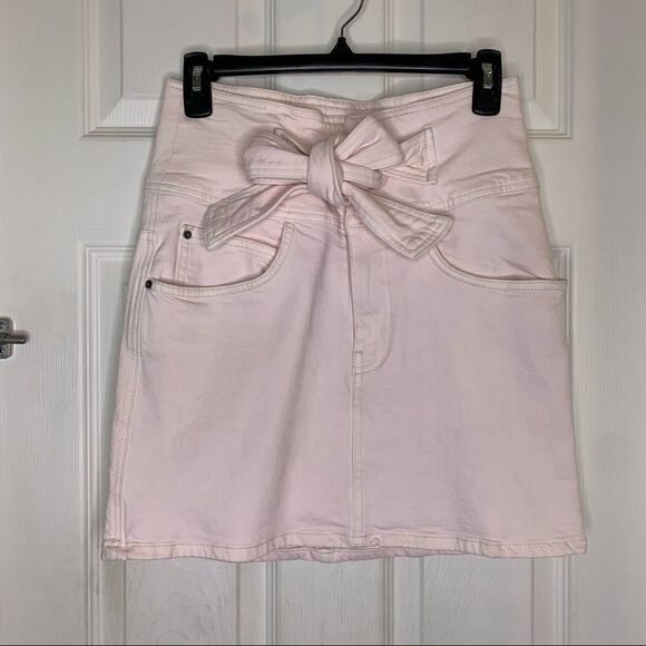 Rebecca Minkoff Callie Pink Denim Skirt Size XS - Picture 3 of 11